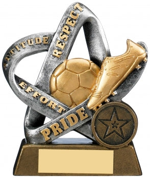 Infinity Football Trophy Respect Effort Teamwork Award - FREE Engraving