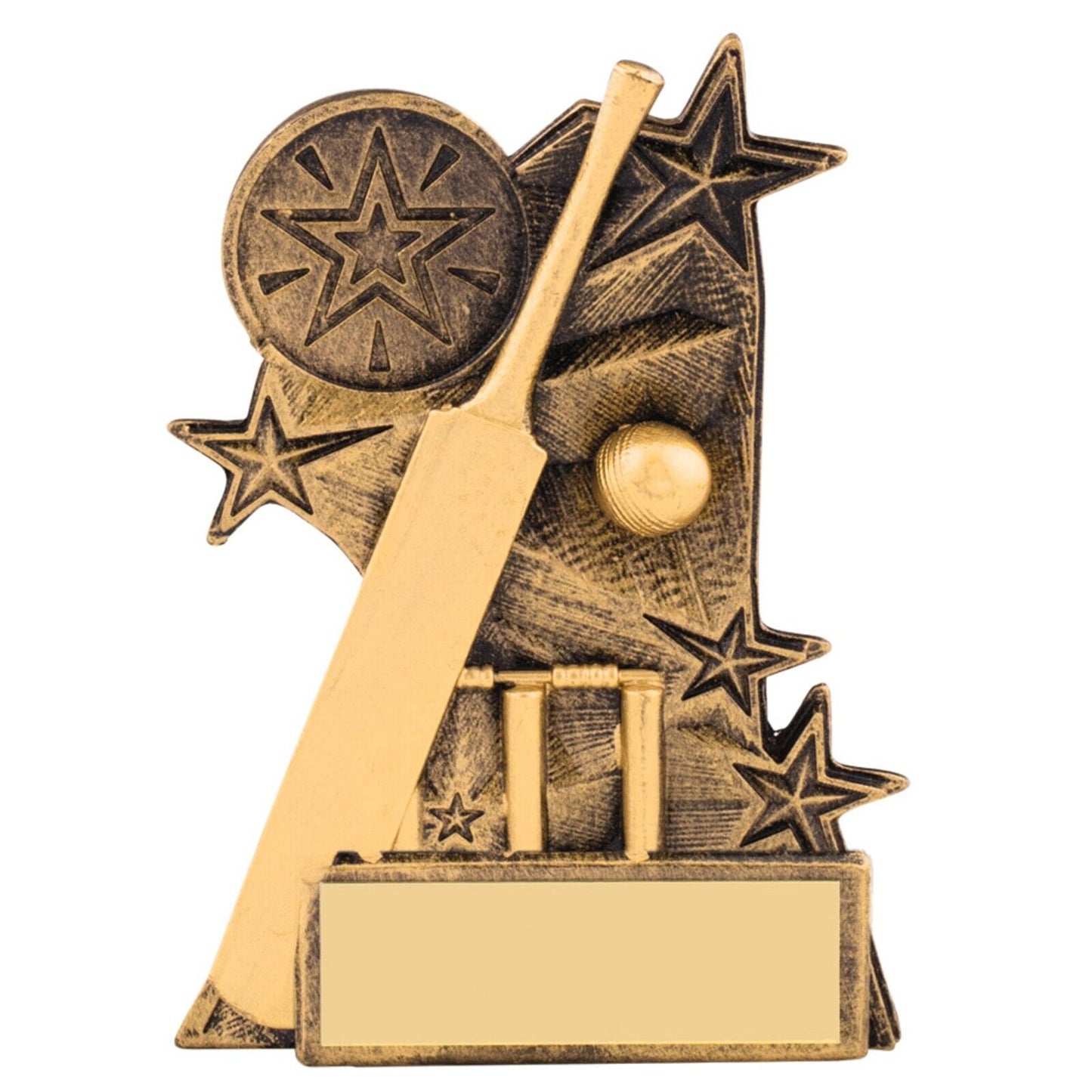 Astra Cricket Awards Antique Gold Free Engraving