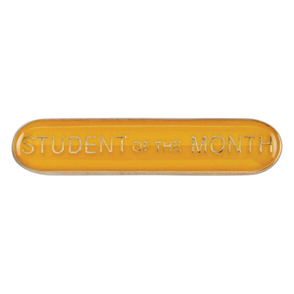 'Student of the Month ' rectangular School/Club Pin Fastening Enamel Badge