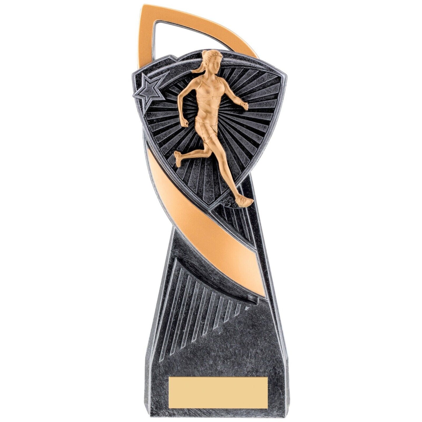 Utopia Female Runner Silver Trophy Award Free Engraving