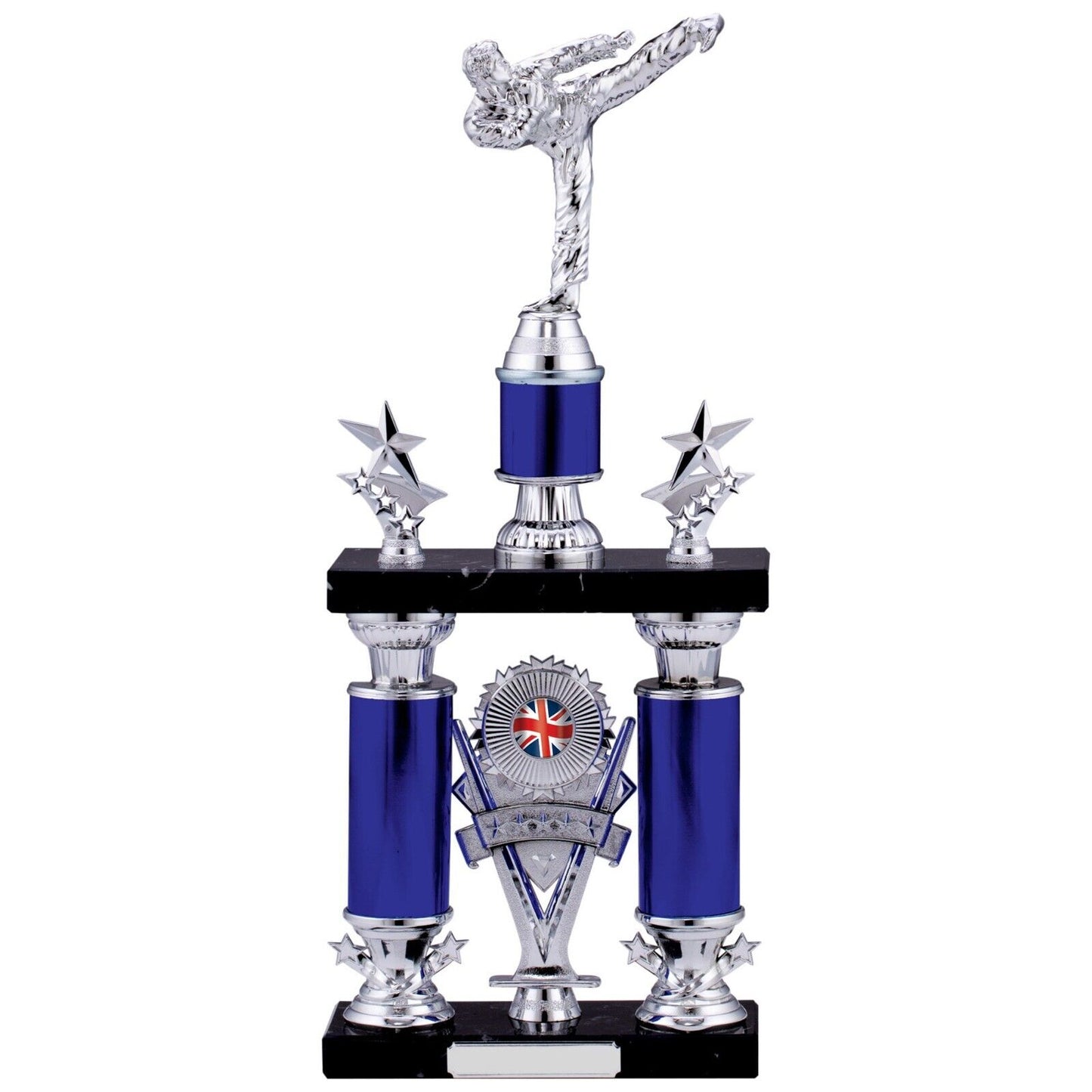 Martial arts / Kick Boxing Tournament Competition Trophy Blue & Silver