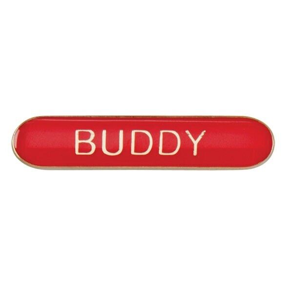 'Buddy' rectangular School/Club Pin Fastening Enamel Badge