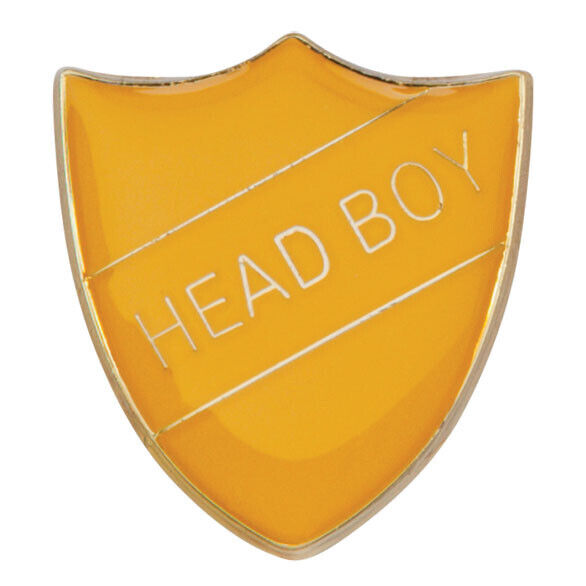 'Head Boy' Shield Badges 25mm School/Club Pin Fastening Enamel Badge