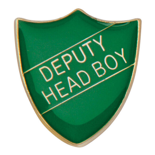 'Deputy Head Boy' Shield Badges 25mm School/Club Pin Fastening Enamel Badge