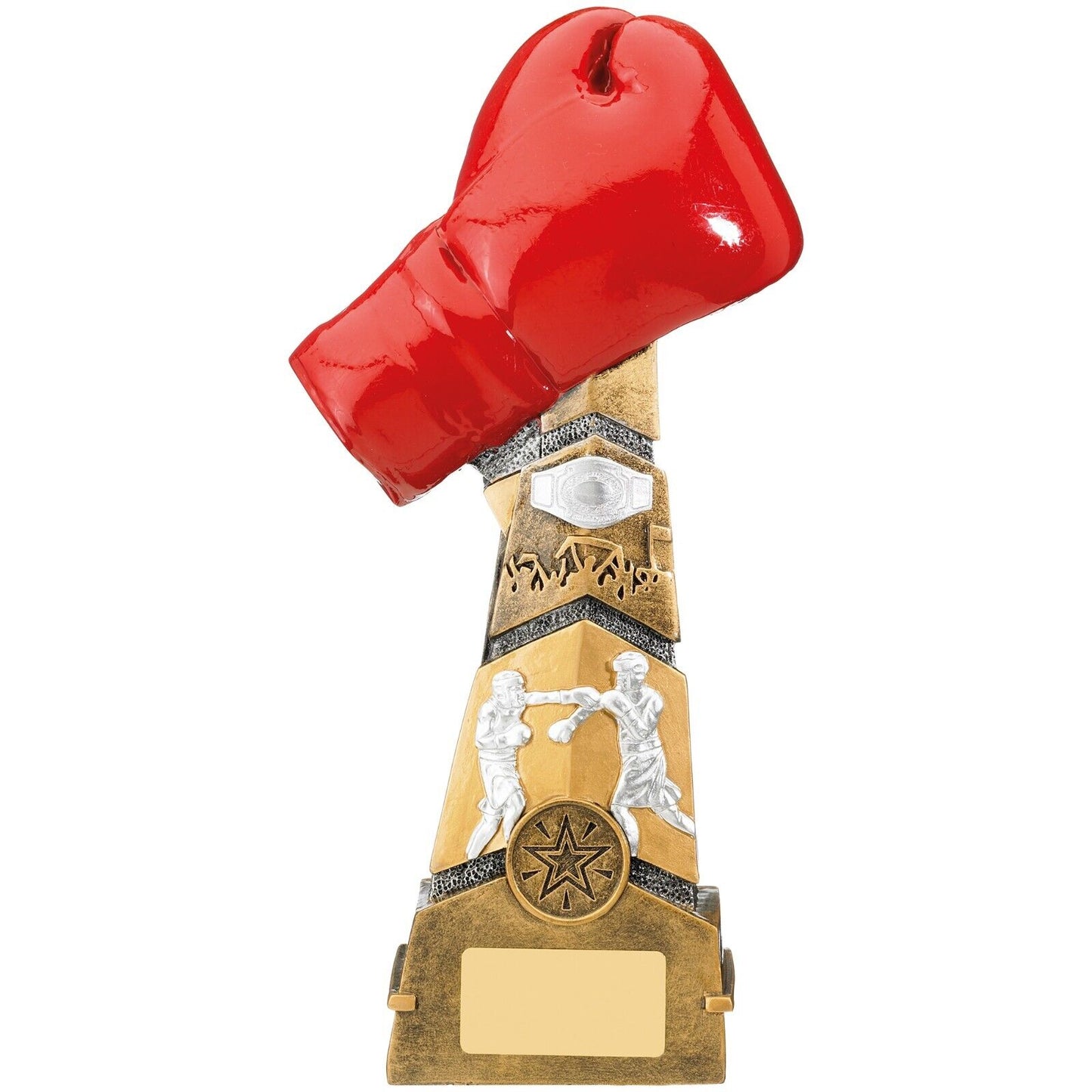 Superb Red Boxing Glove Trophy Tower Fight Boxer Award - FREE Engraving
