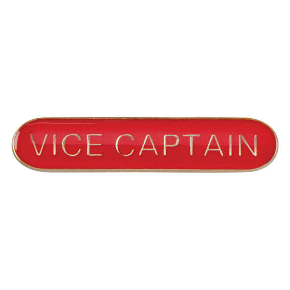 'Vice Captain' rectangular School/Club Pin Fastening Enamel Badge