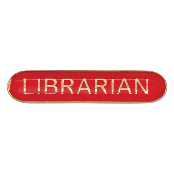 'Librarian' rectangular School/Club Pin Fastening Enamel Badge