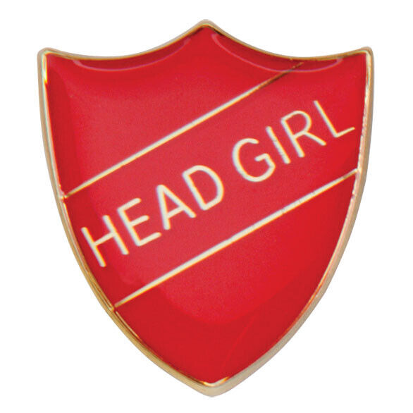 'Head Girl' Shield Badges 25mm School/Club Pin Fastening Enamel Badge