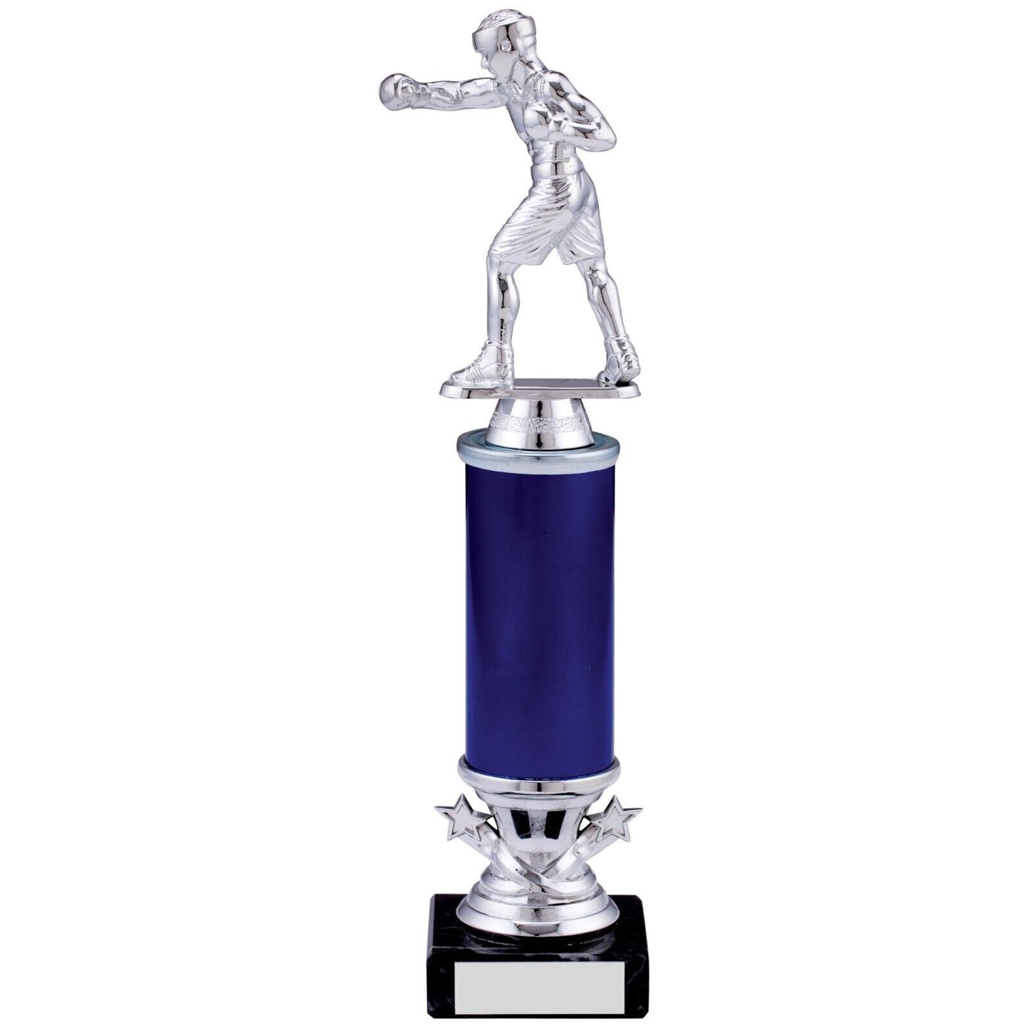 Boxing Award Trophy Award Blue and Silver Free Engraving
