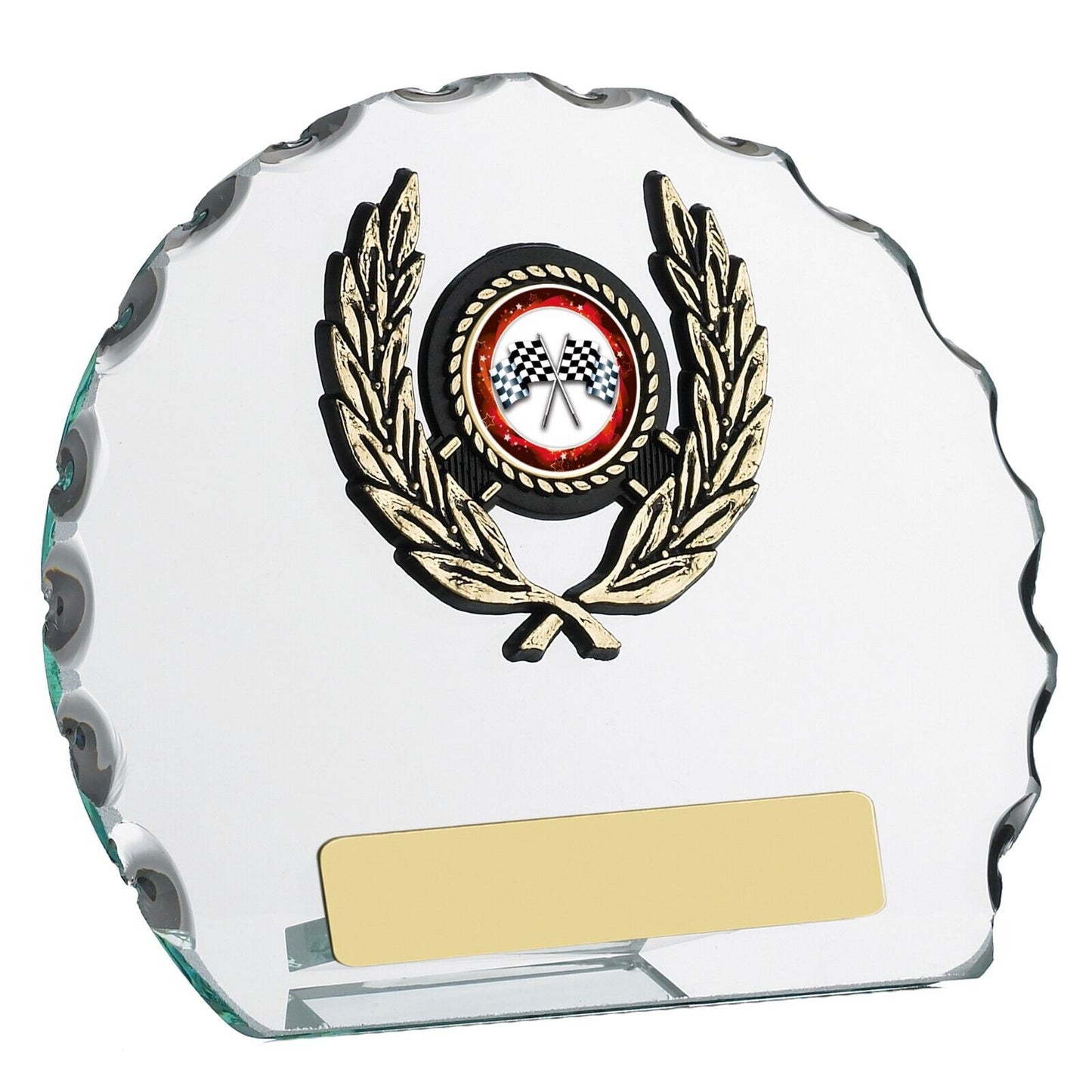 Clear Circular Glass Multisport Award Free engraving and Club Logo