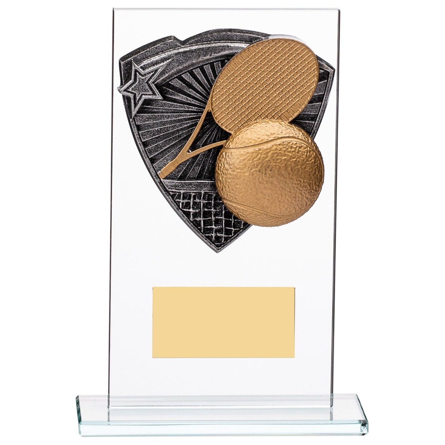Glass Award Tennis Award Trophy Free Engraving
