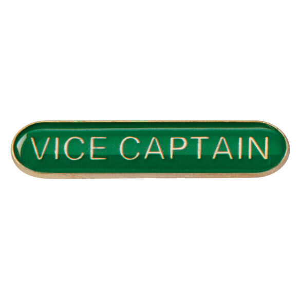'Vice Captain' rectangular School/Club Pin Fastening Enamel Badge