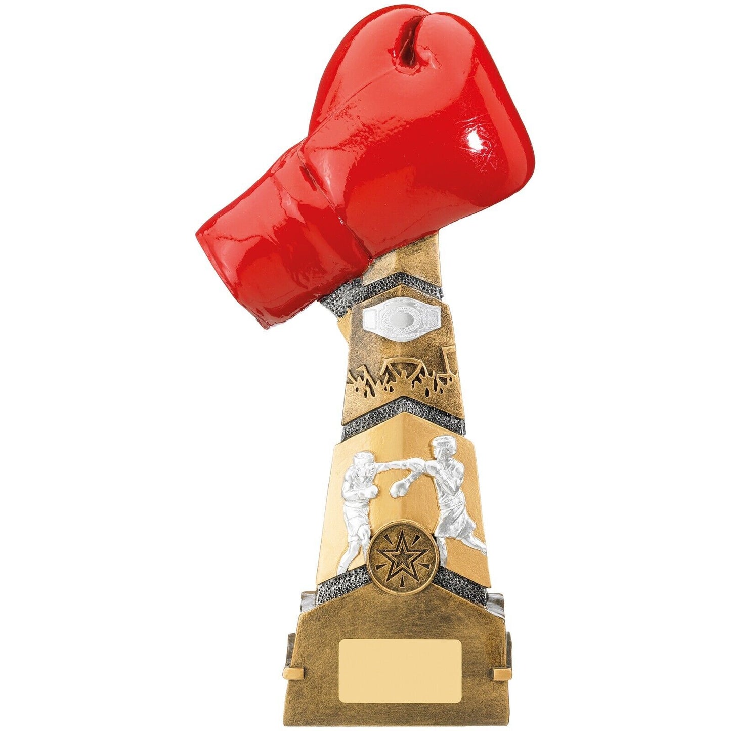 Superb Red Boxing Glove Trophy Tower Fight Boxer Award - FREE Engraving
