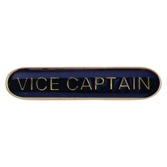 'Vice Captain' rectangular School/Club Pin Fastening Enamel Badge