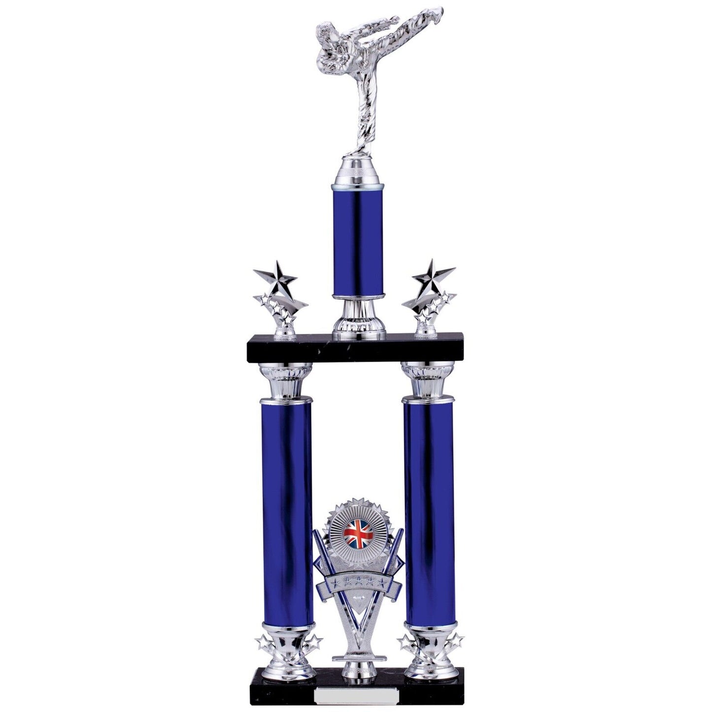 Martial arts / Kick Boxing Tournament Competition Trophy Blue & Silver