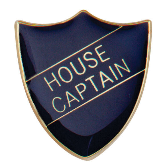 'House Captain' Shield Badges 25mm School/Club Pin Fastening Enamel Badge