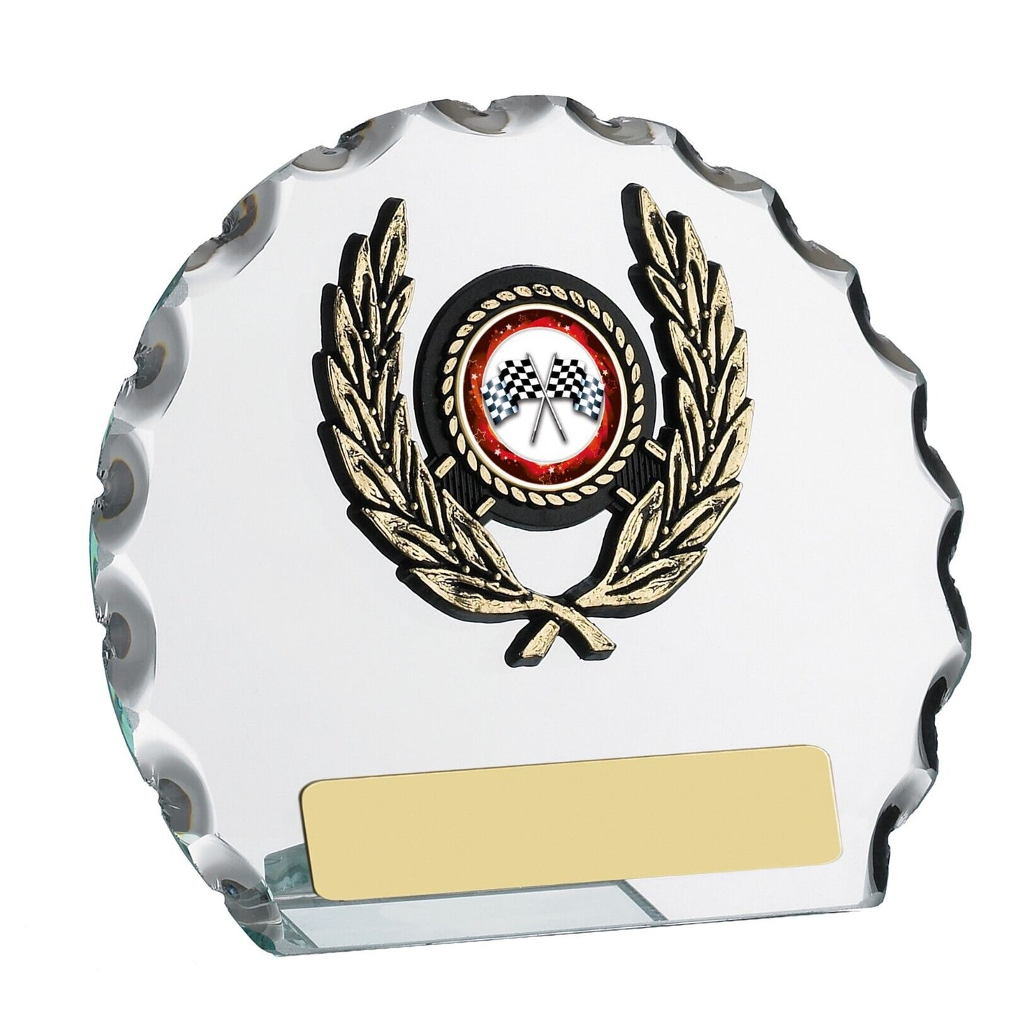 Clear Circular Glass Multisport Award Free engraving and Club Logo
