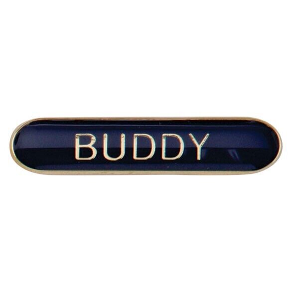 'Buddy' rectangular School/Club Pin Fastening Enamel Badge