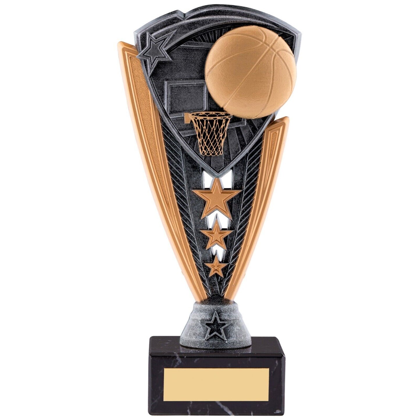 Utopia Basketball Series Award trophy Silver and Gold Marble Base Free Engraving