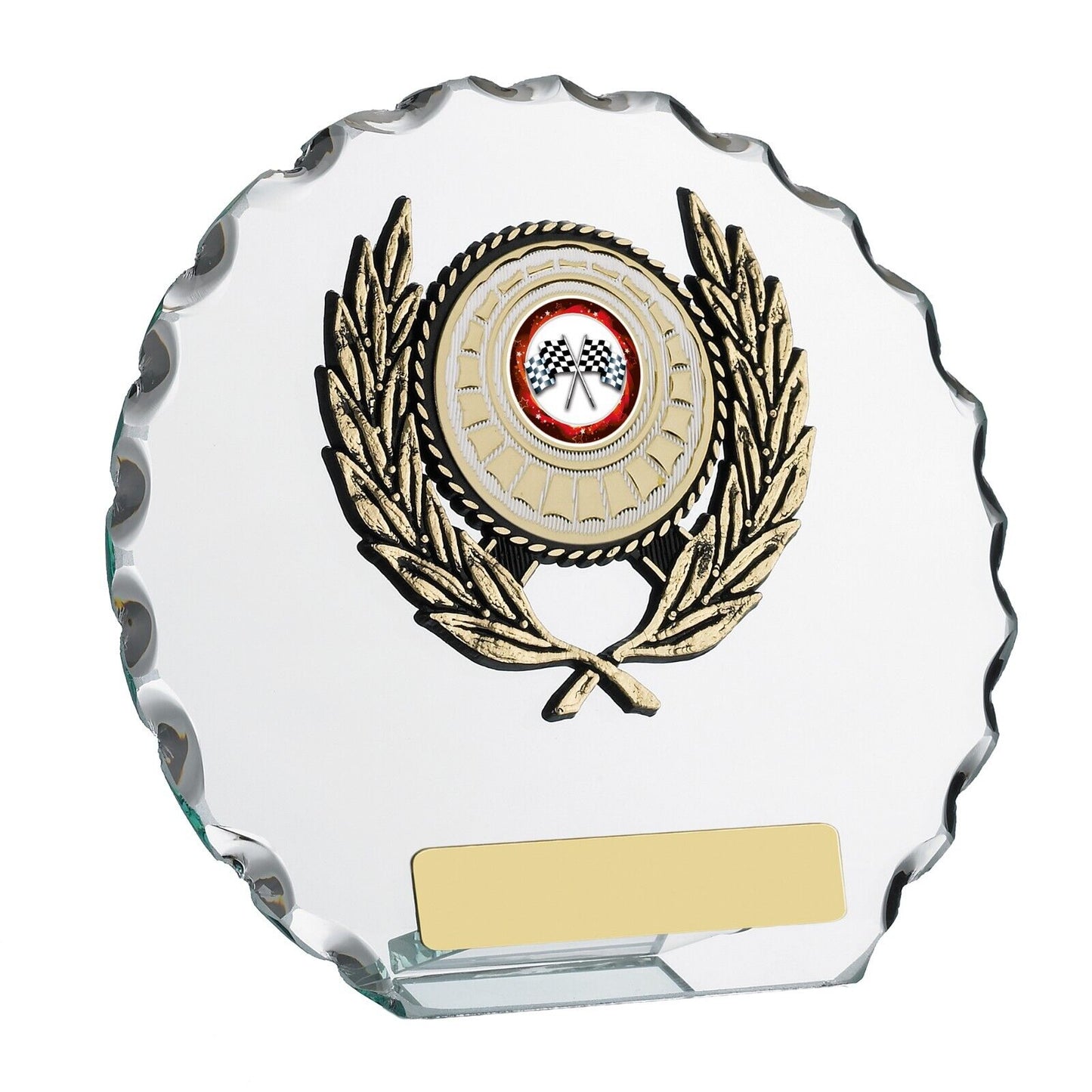Clear Circular Glass Multisport Award Free engraving and Club Logo