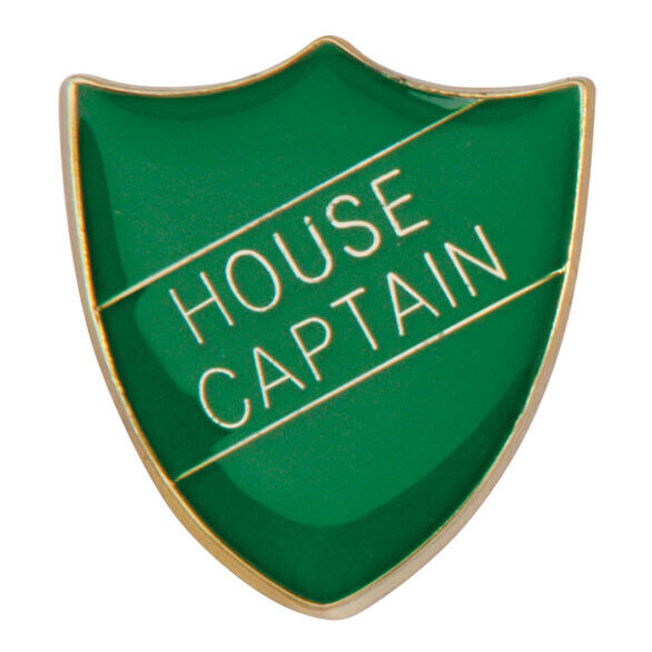 'House Captain' Shield Badges 25mm School/Club Pin Fastening Enamel Badge