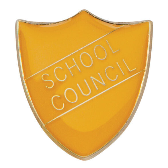 'School Council' Shield Badges 25mm School/Club Pin Fastening Enamel Badge