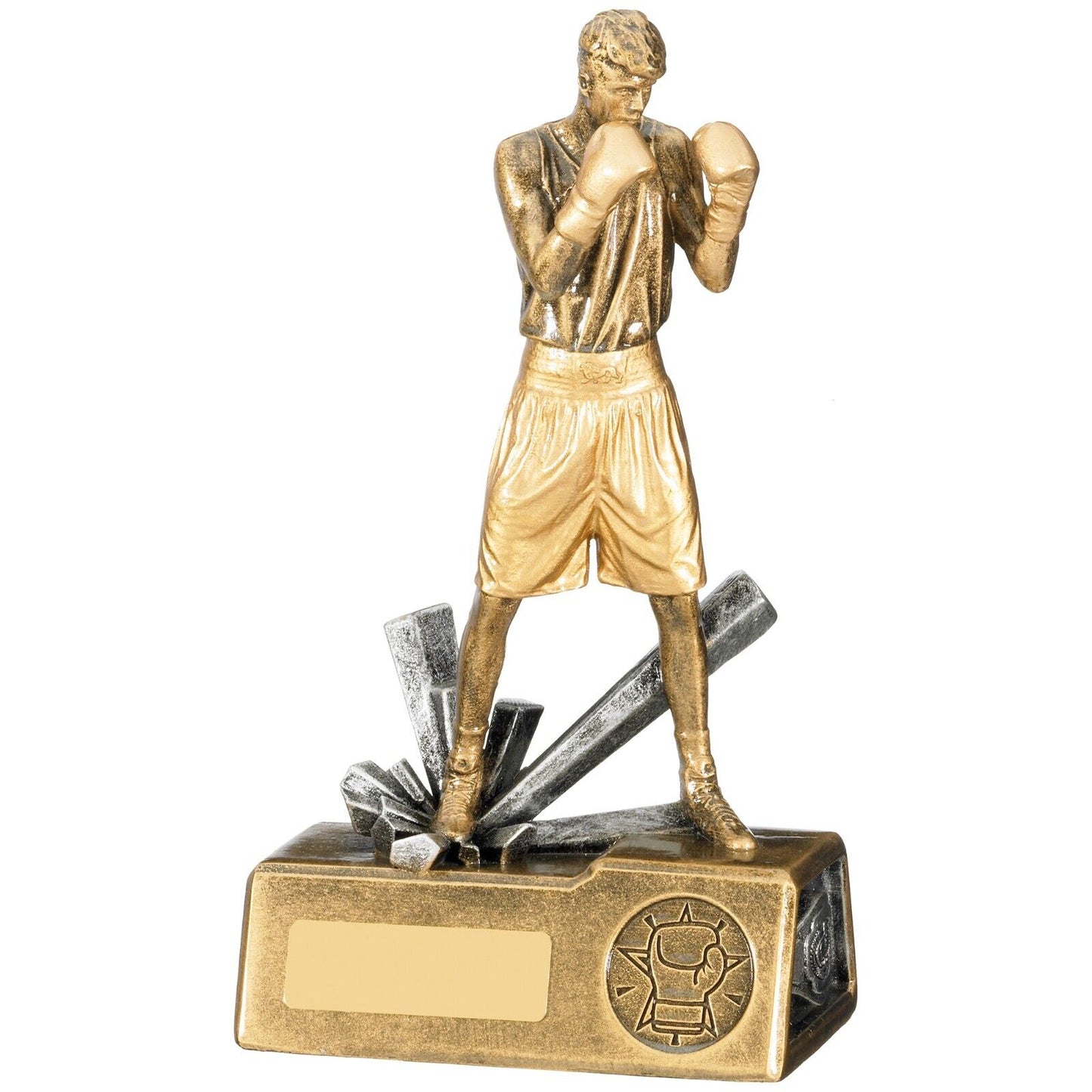 Boxing Man Award Trophy Gold Free Engraving and Club Logo