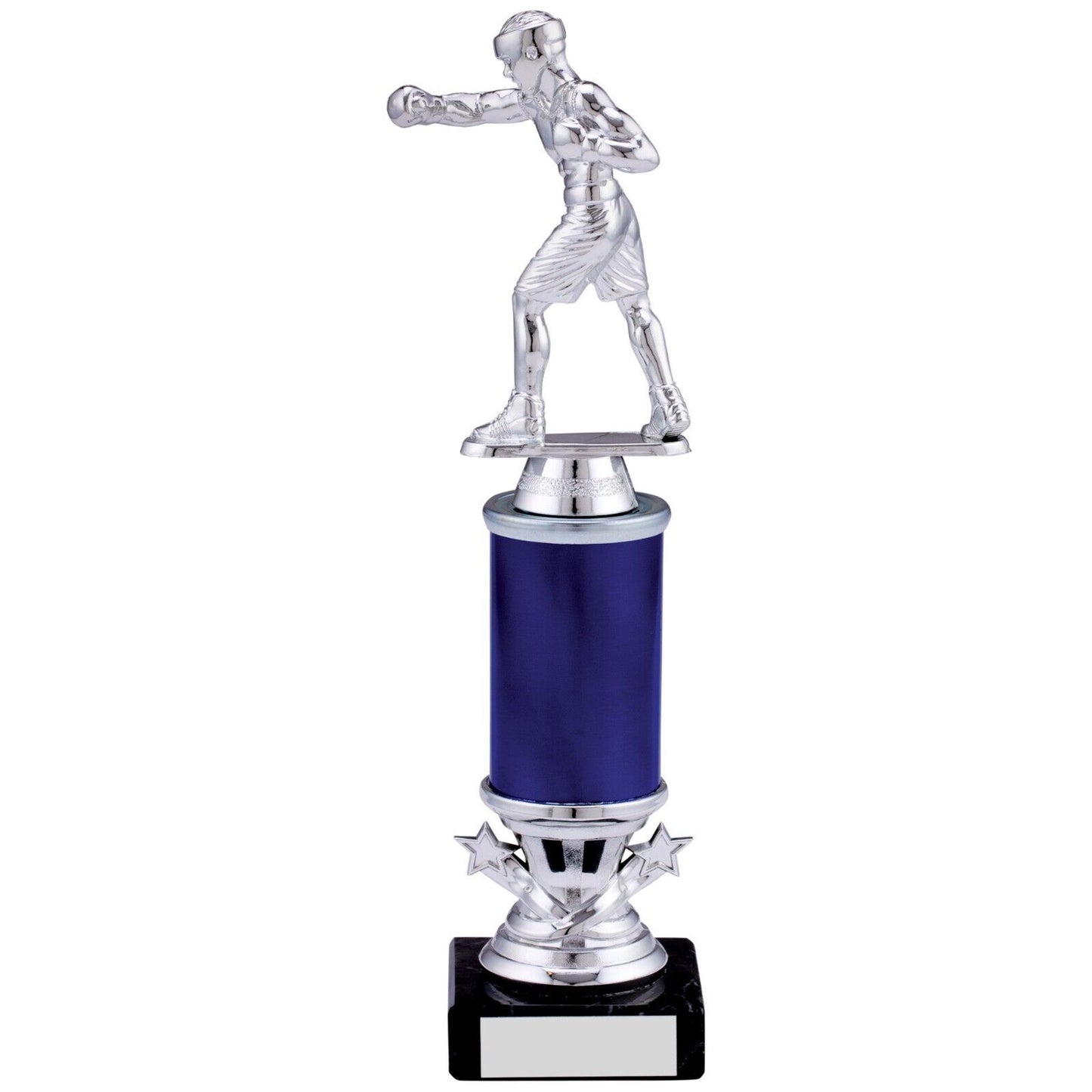 Boxing Award Trophy Award Blue and Silver Free Engraving