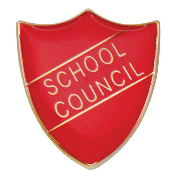 'School Council' Shield Badges 25mm School/Club Pin Fastening Enamel Badge
