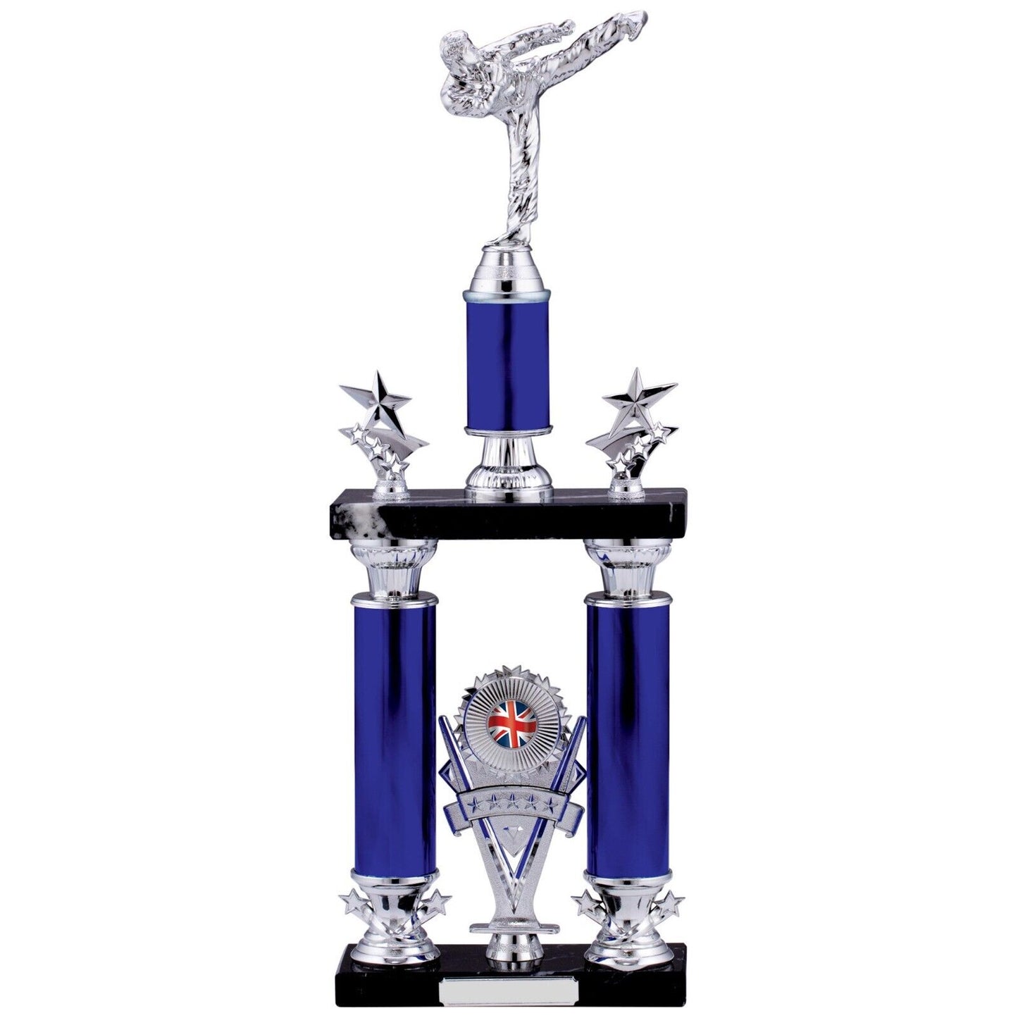 Martial arts / Kick Boxing Tournament Competition Trophy Blue & Silver