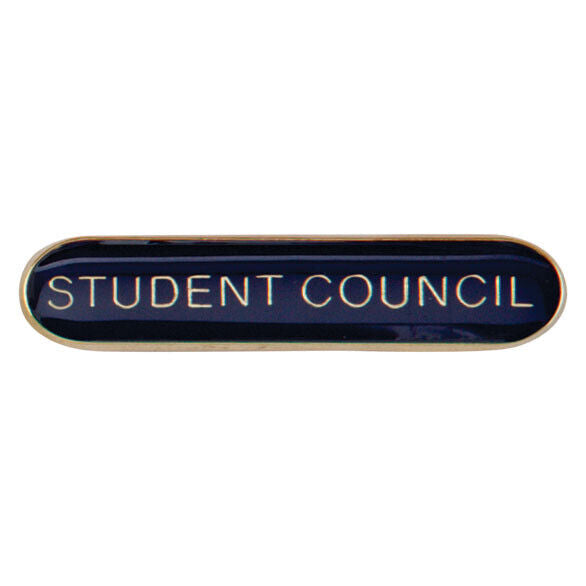 'Student Council' rectangular School/Club Pin Fastening Enamel Badge