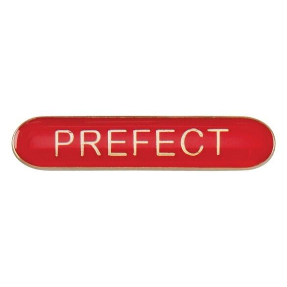 'Prefect' rectangular School/Club Pin Fastening Enamel Badge