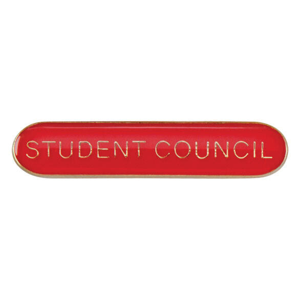 'Student Council' rectangular School/Club Pin Fastening Enamel Badge