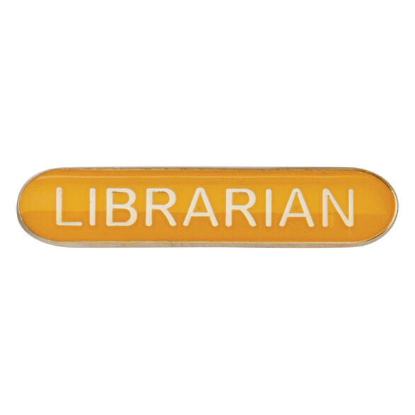 'Librarian' rectangular School/Club Pin Fastening Enamel Badge