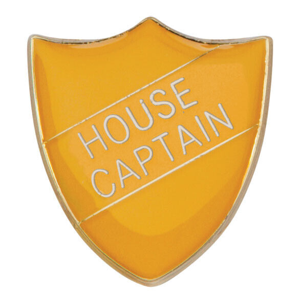 'House Captain' Shield Badges 25mm School/Club Pin Fastening Enamel Badge