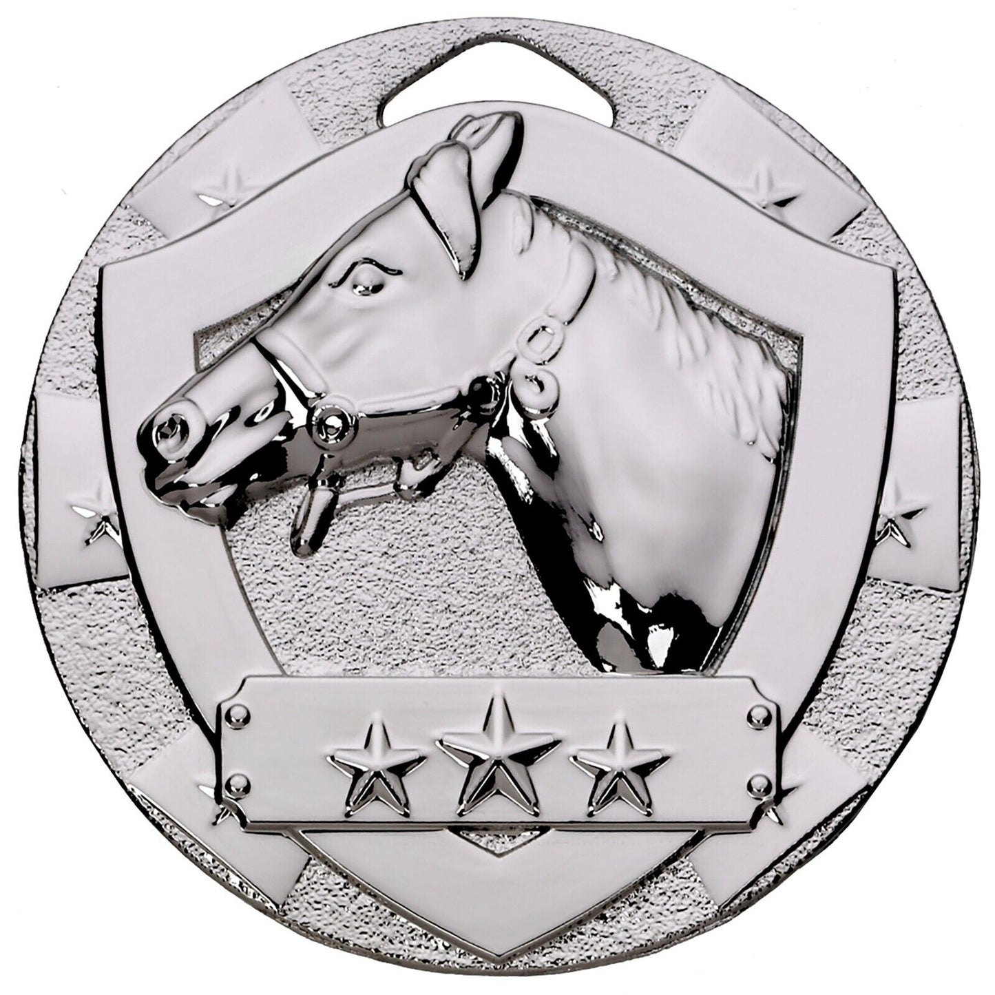Gold or Silver Equestrian Medal 50mm Inc Ribbon & Free engraving on Rear