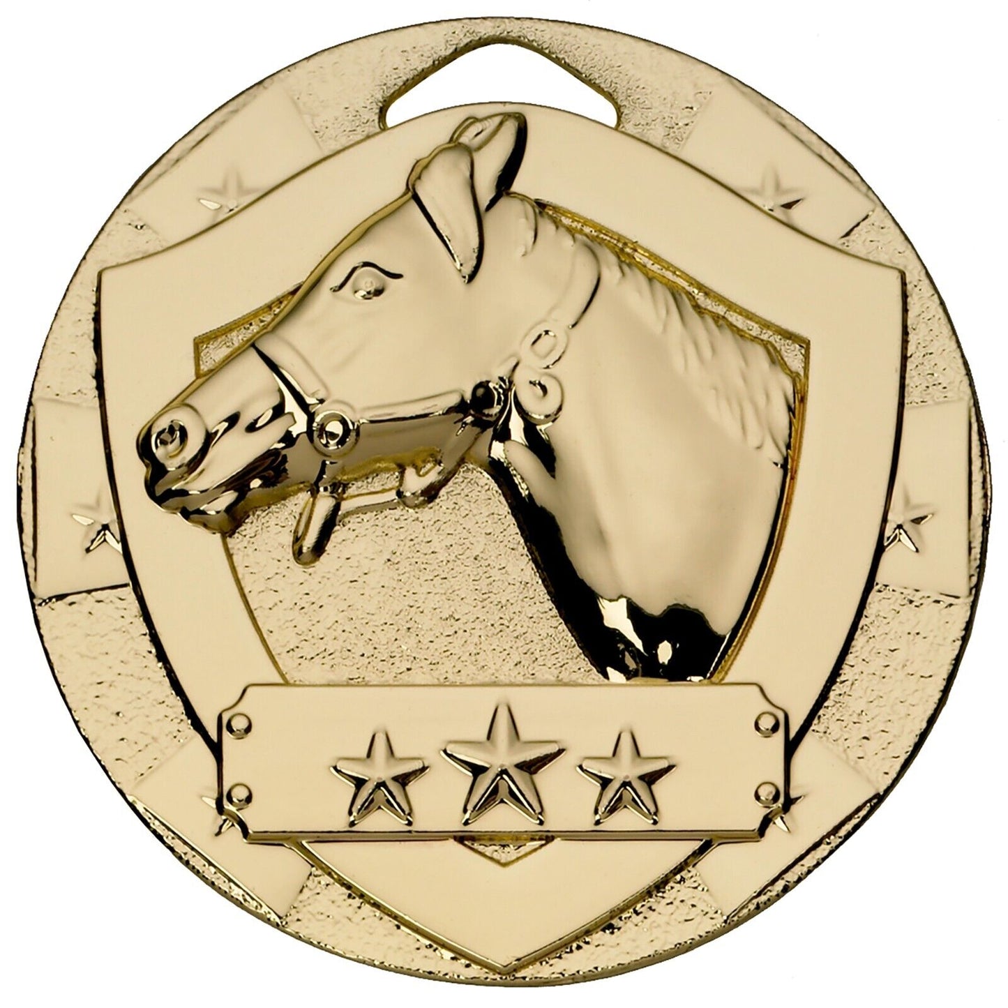 Gold or Silver Equestrian Medal 50mm Inc Ribbon & Free engraving on Rear