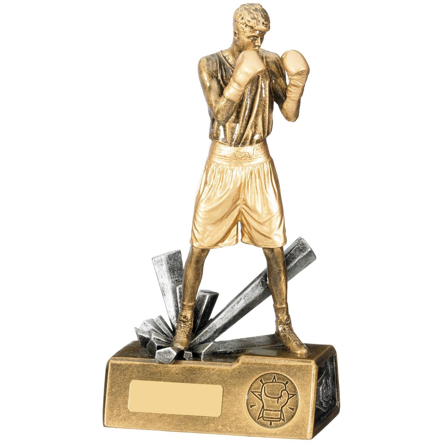 Boxing Man Award Trophy Gold Free Engraving and Club Logo