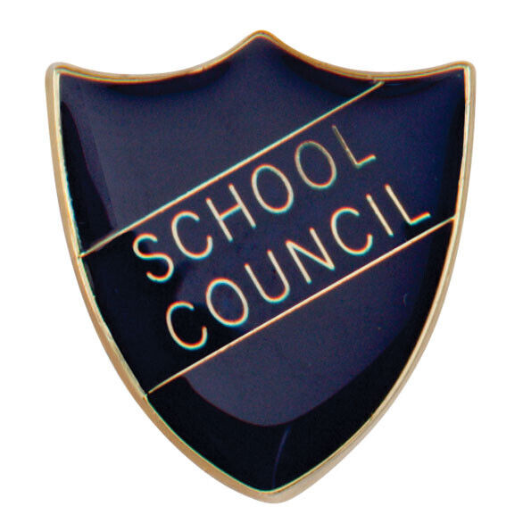 'School Council' Shield Badges 25mm School/Club Pin Fastening Enamel Badge