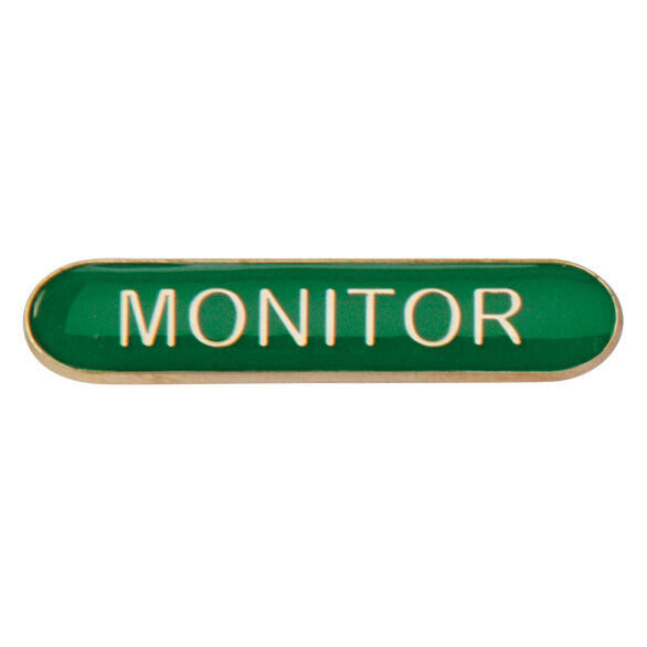 'Monitor' rectangular School/Club Pin Fastening Enamel Badge