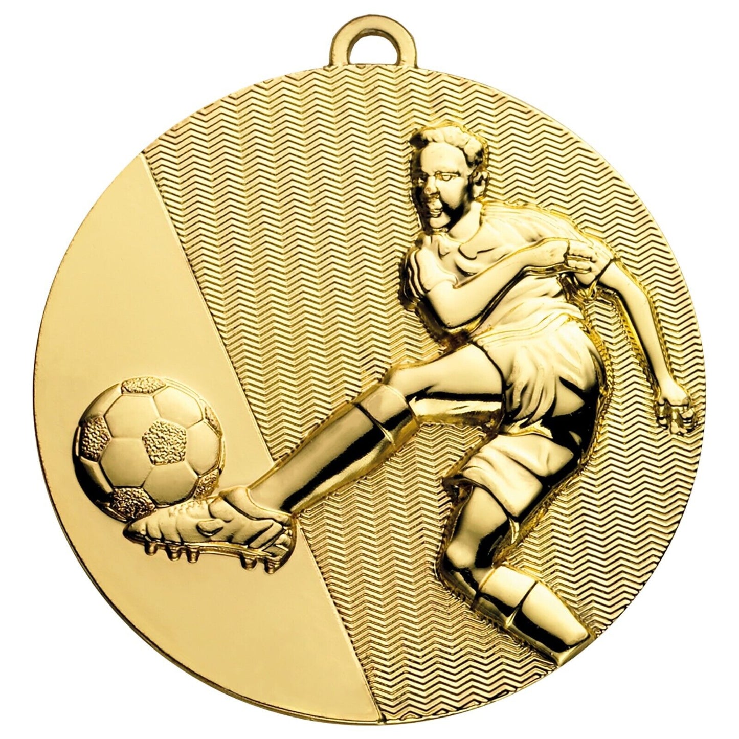 Gold/Silver/Bronze Football Player Medal 50mm Inc Ribbon& Free engraving on Rear
