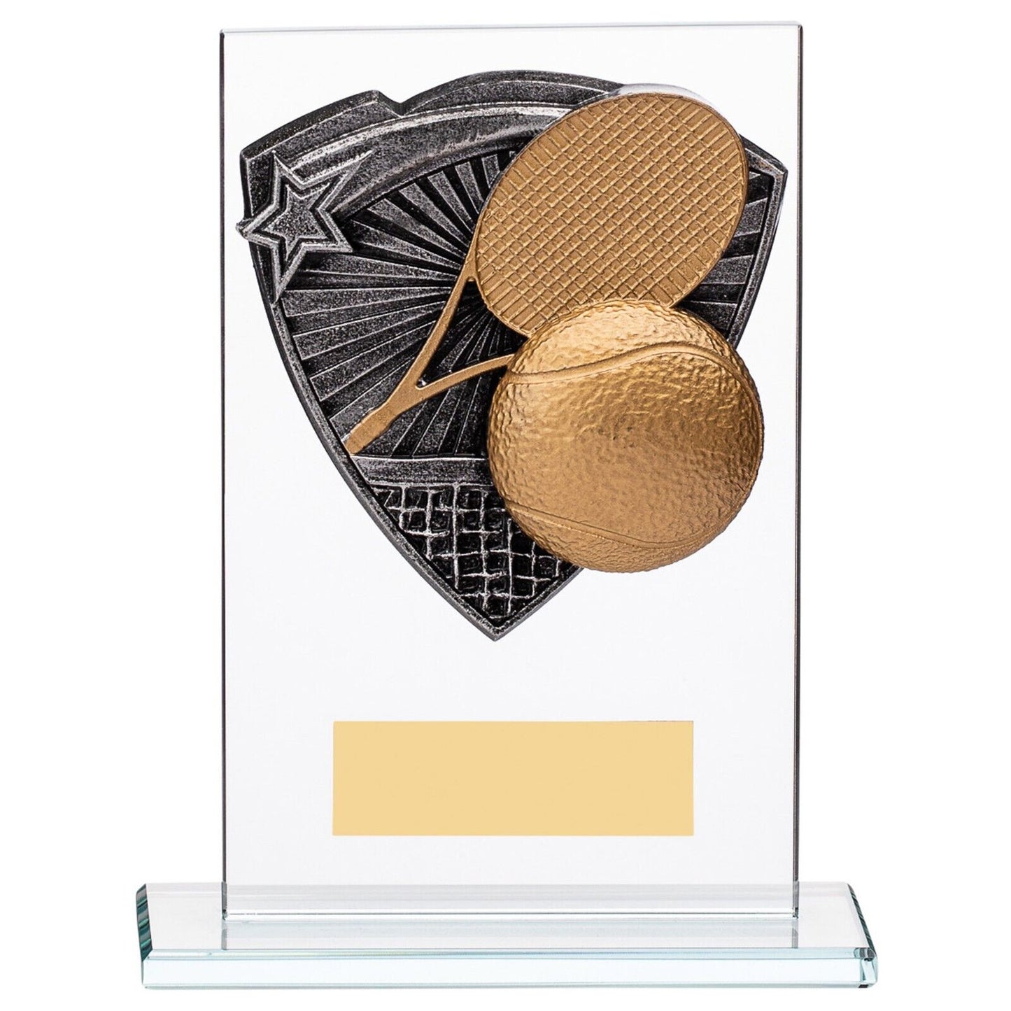 Glass Award Tennis Award Trophy Free Engraving