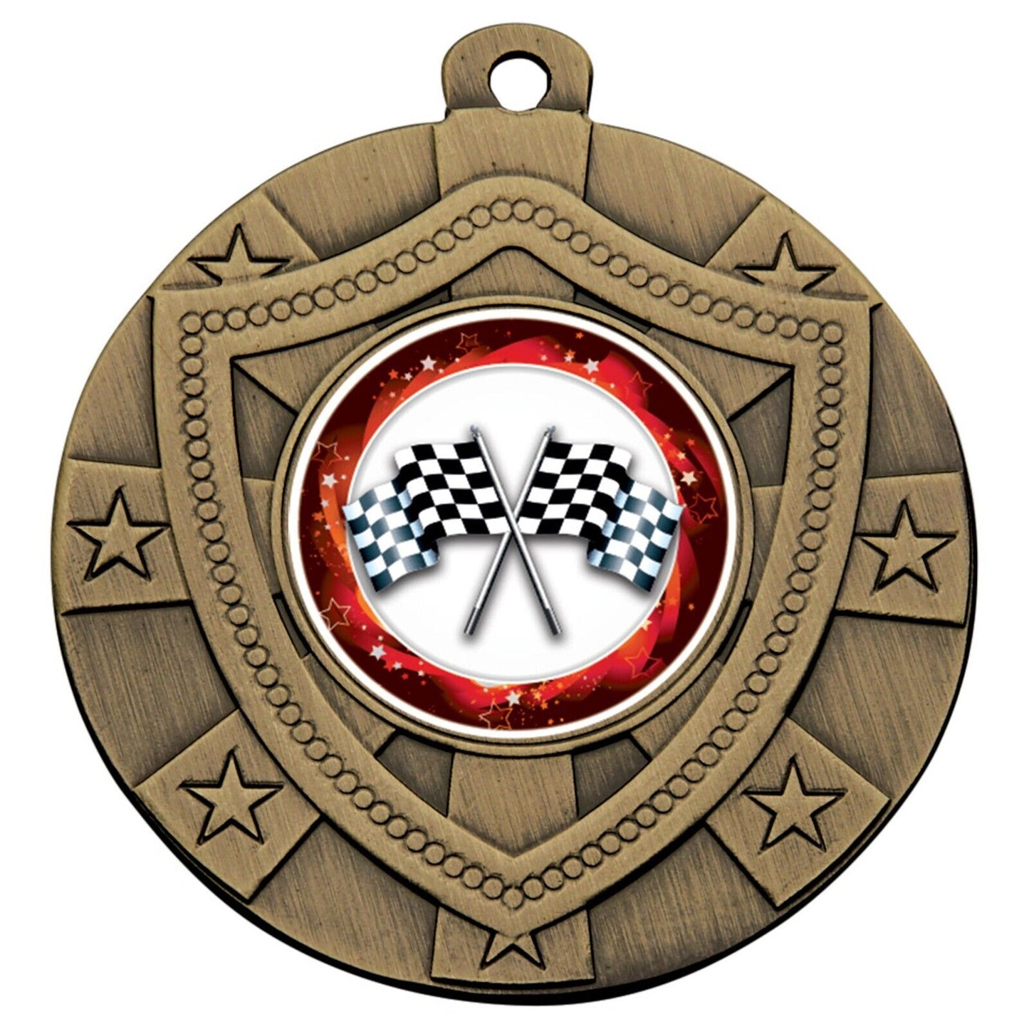 70mm Bronze Shield Medal Incl Ribbon and Logo