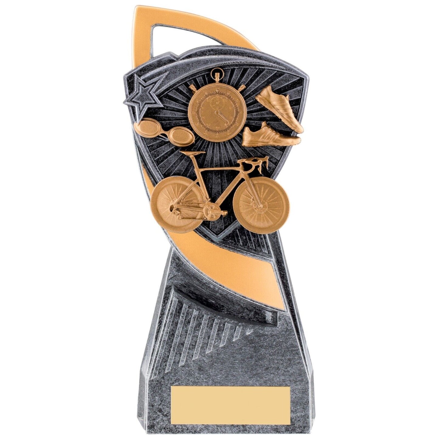 Utopia Triathlon Silver Trophy Award Free Engraving
