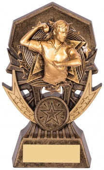Allstar Cricket Bowler Award Free Engraving and Club Logo Gold