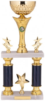 Black Tube Holder Tower Trophy 3 Sizes