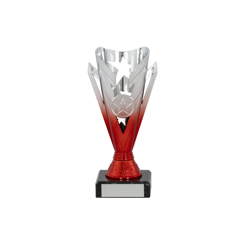 Dance / Multisport Star Trophy Award Red and Silver available in 4 Sizes
