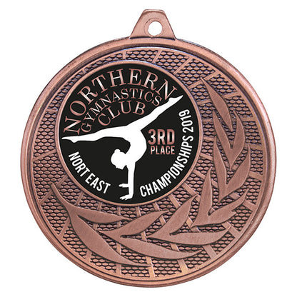 Augustus multisport medal and ribbon 50mm free engraving