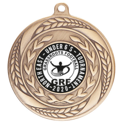Typhoon multisport medal and ribbon 55mm free engraving