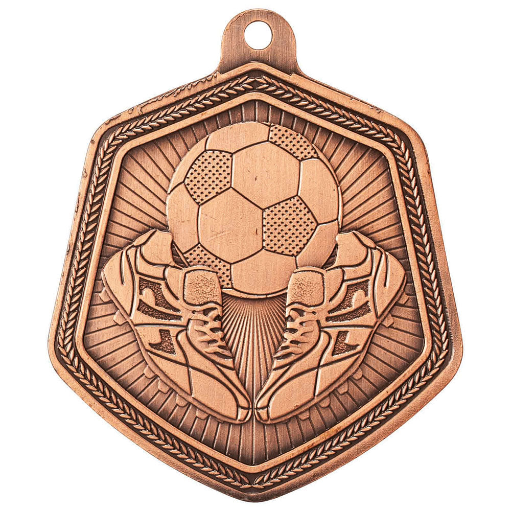 Football  medal and ribbon 65 mm free engraving